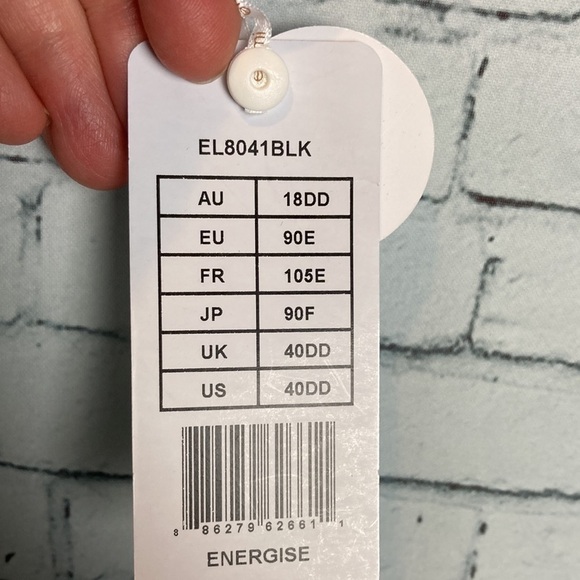 Elomi NWT Energise Black Sports Bra size 40DD Extra Support Sportsbra Plus Size - Picture 6 of 16